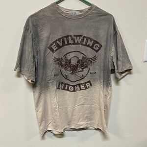 SHEIN Gray Graphic Tee